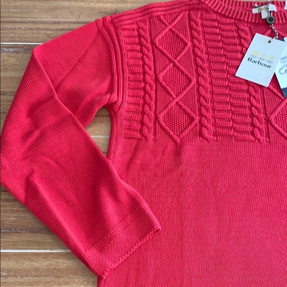 Barbour Weymouth Knit Red Sweater Size US 12 - Picture 14 of 16